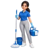 Professional house cleaner providing detailed home cleaning